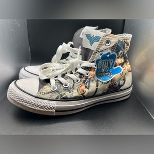 Wonder Woman Converse DC Comics All Star Hightop Tennis Shoes Size Women 7 Men 5